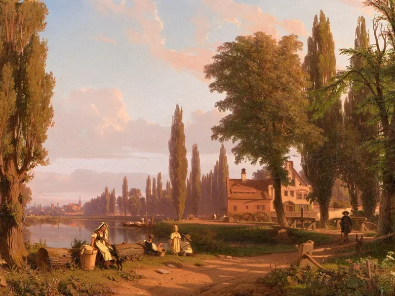 1802-Gustav Adolf Boenisch - Mühle vor der Stadt 1844